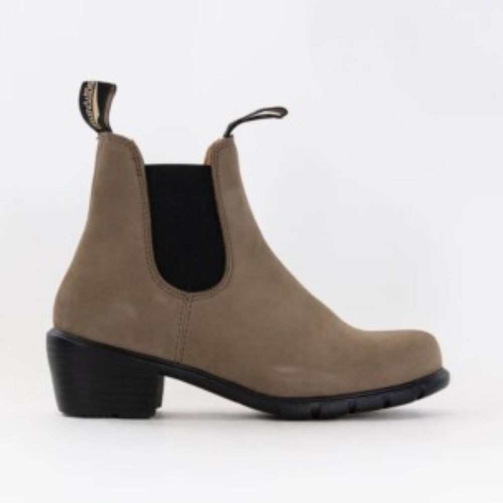 Blundstone Heeled Boots Stone Nubuck